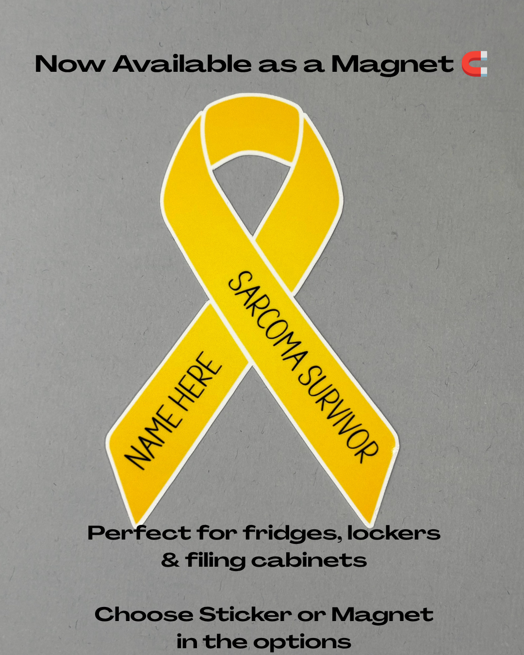 Sarcoma Survivor Custom Ribbon Sticker or Magnet