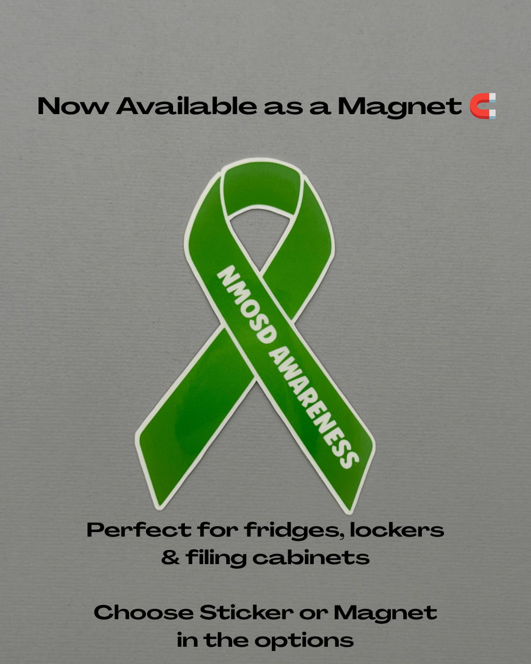 NMOSD Awareness Ribbon Sticker or Magnet | Neuromyelitis Optica Spectrum Disorder