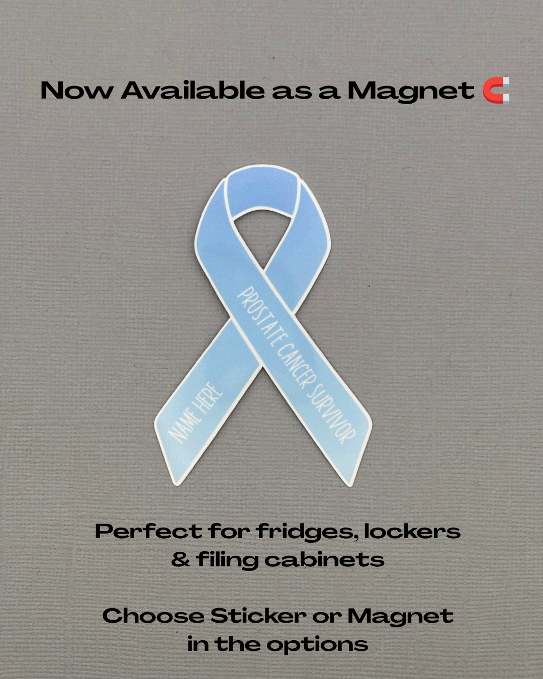 Prostate Cancer Survivor Custom Ribbon Sticker or Magnet