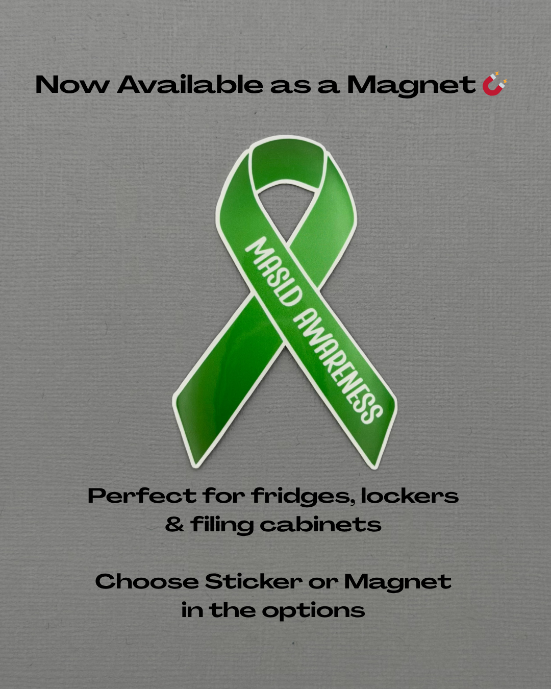 MASLD Awareness Ribbon Sticker or Magnet | Metabolic Dysfunction–Associated Steatotic Liver Disease