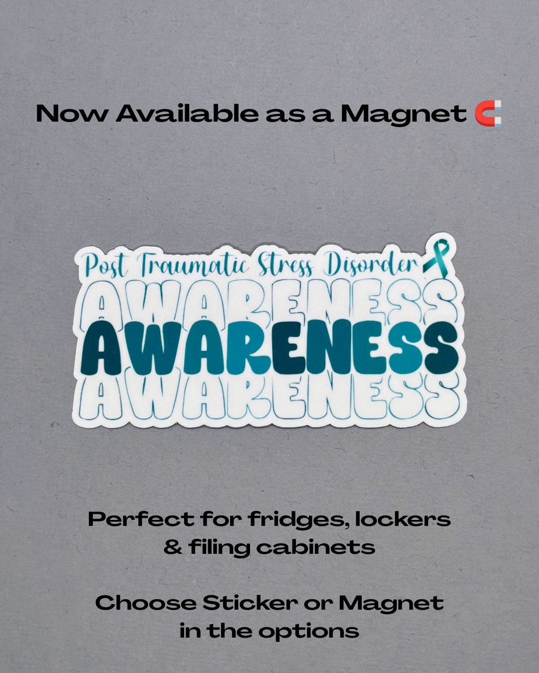 PTSD Awareness Sticker or Magnet
