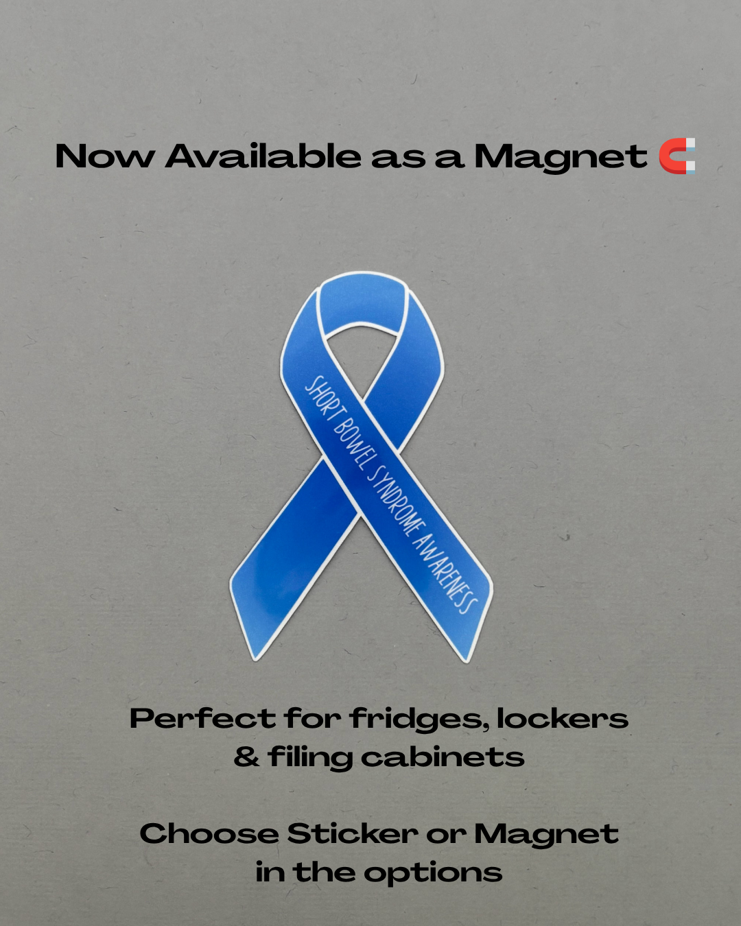 Short Bowel Syndrome Awareness Ribbon Sticker or Magnet | SBS
