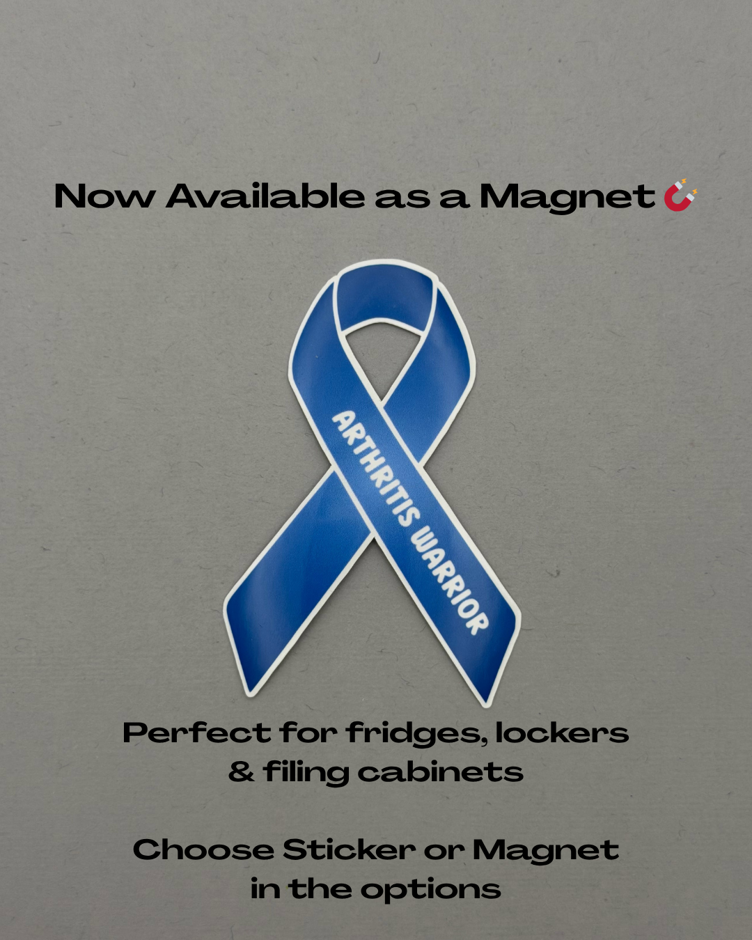 Arthritis Warrior Ribbon Sticker or Magnet