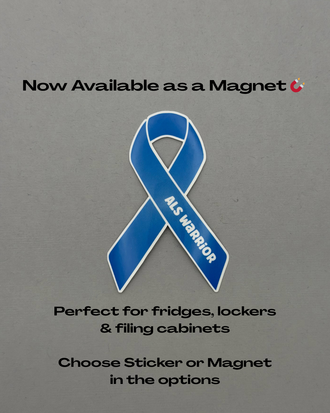 ALS Warrior Ribbon Sticker or Magnet