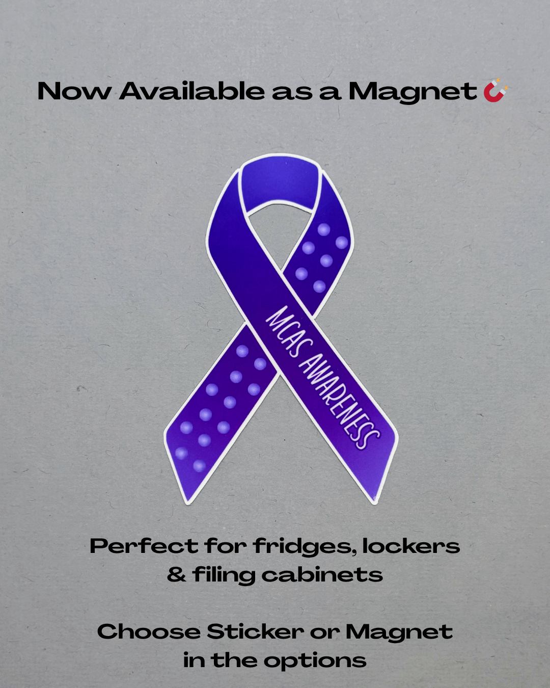 MCAS Awareness Ribbon Sticker or Magnet