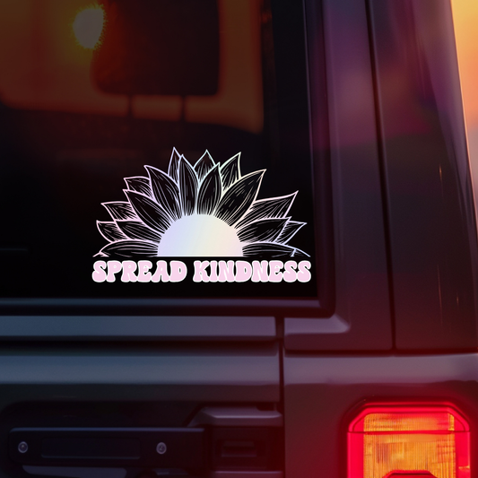 Spread Kindness Sunflower Car Decal