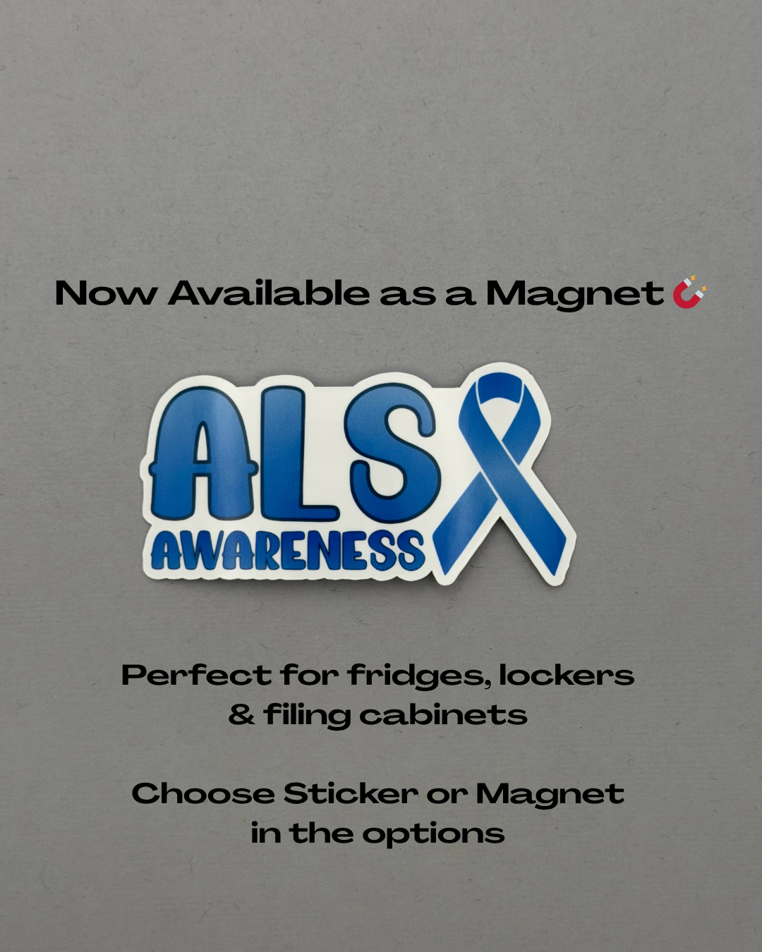 ALS Awareness with Ribbon Sticker or Magnet