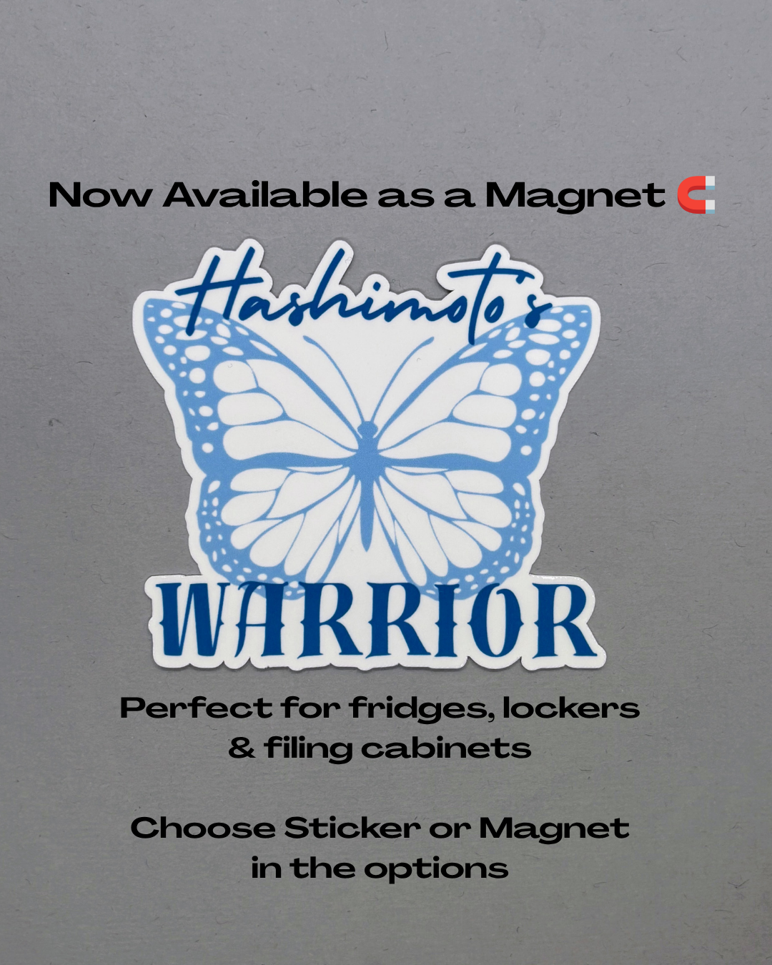Hashimoto's Warrior Butterfly Sticker or Magnet