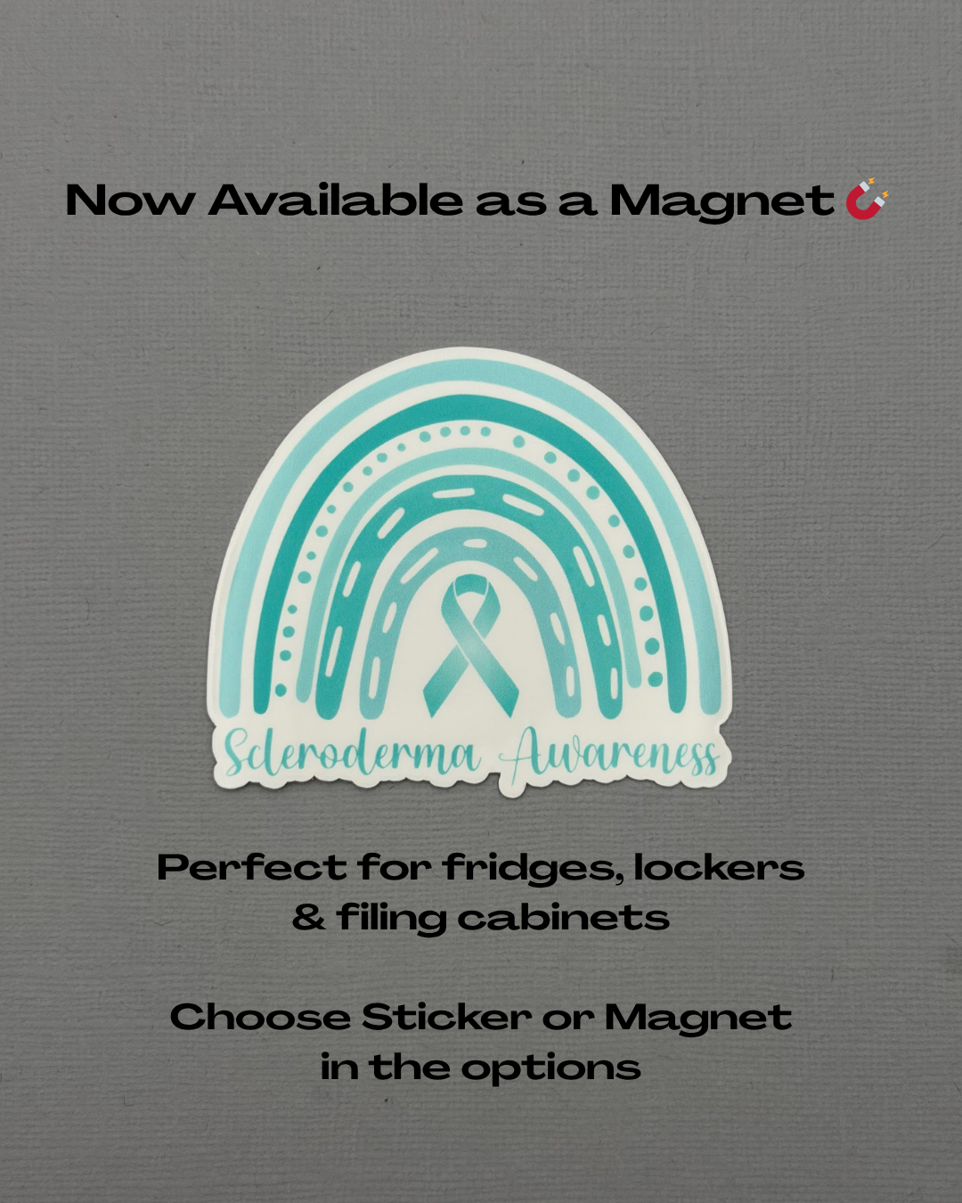Scleroderma Awareness Rainbow Sticker or Magnet