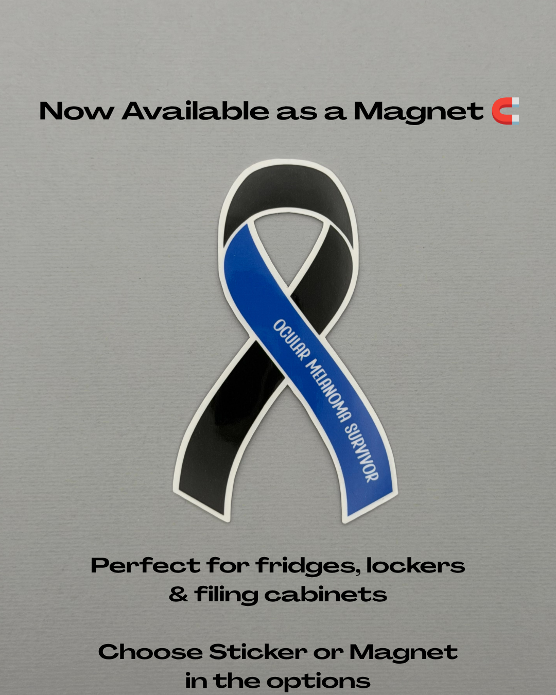 Ocular Melanoma Survivor Ribbon Sticker or Magnet