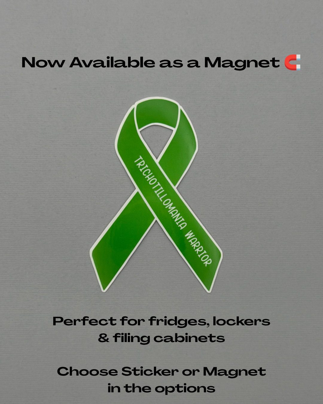 Trichotillomania Warrior Ribbon Sticker or Magnet