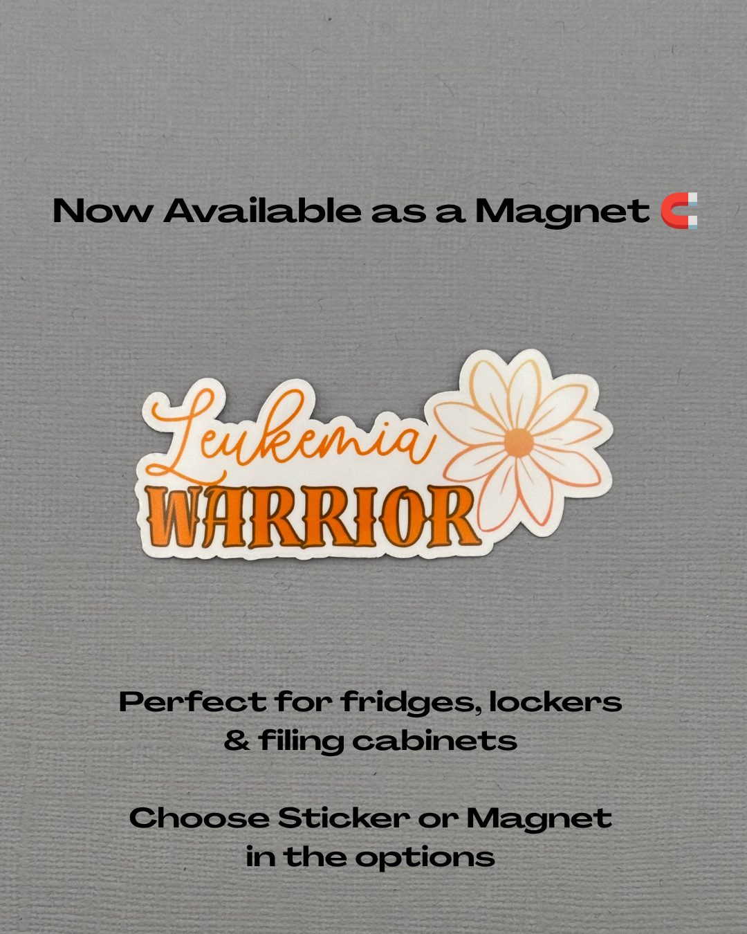 Leukemia Warrior Flower Sticker or Magnet