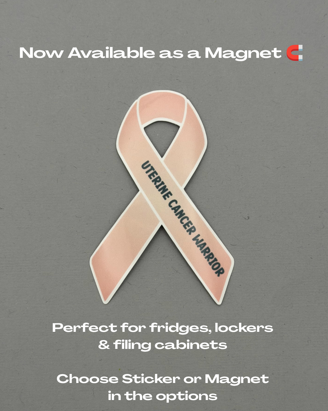 Uterine Cancer Warrior Ribbon Sticker or Magnet