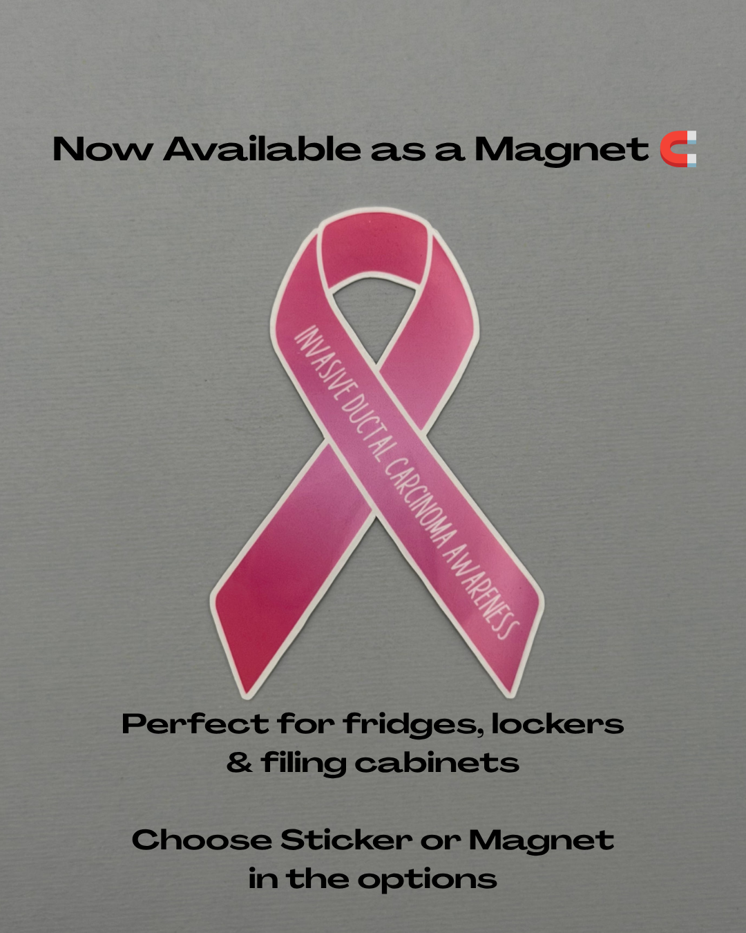Invasive Ductal Carcinoma (IDC) Awareness Ribbon Sticker or Magnet