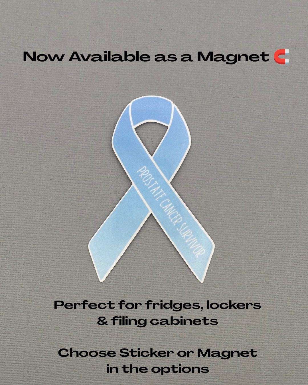 Prostate Cancer Survivor Ribbon Sticker or Magnet
