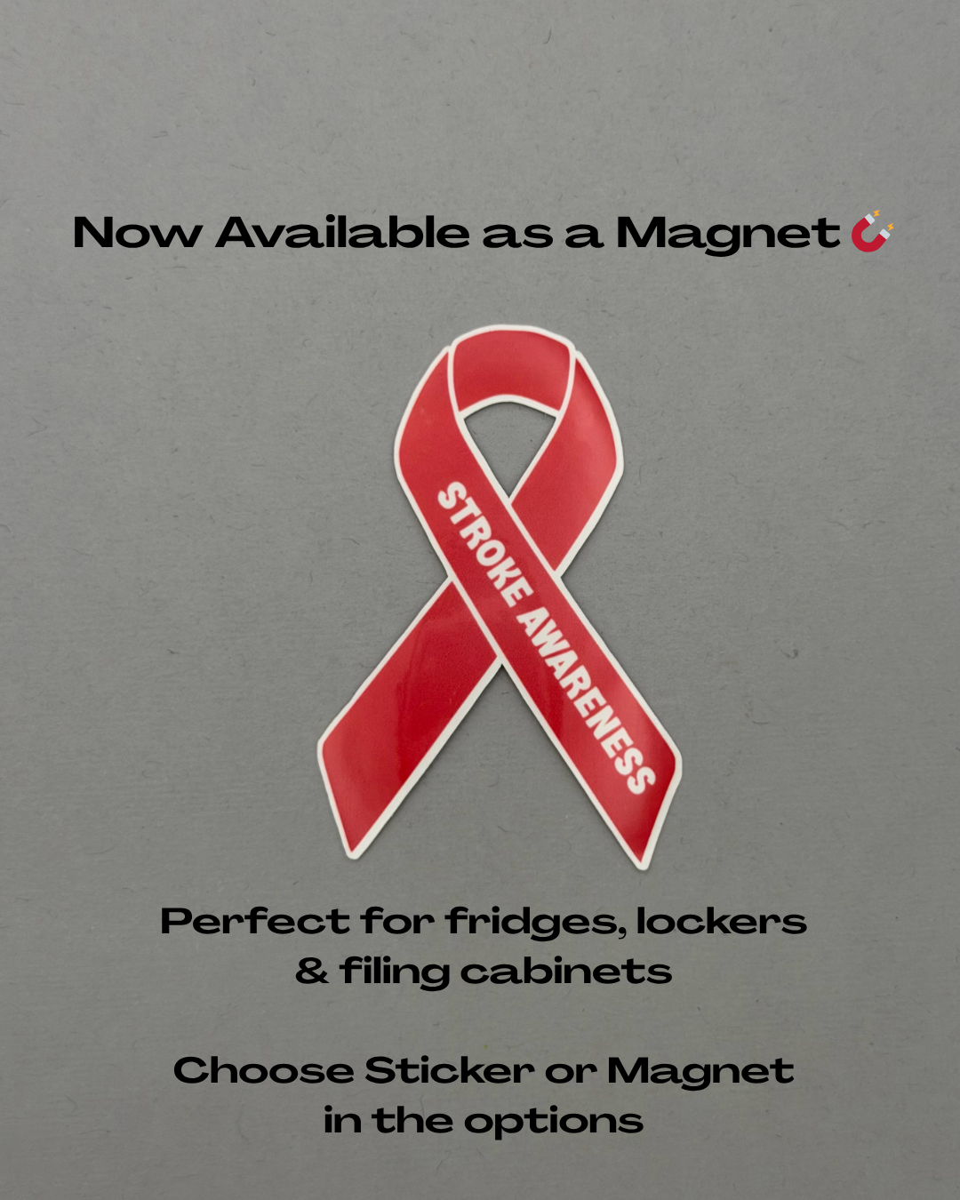 Stroke Awareness Ribbon Sticker or Magnet