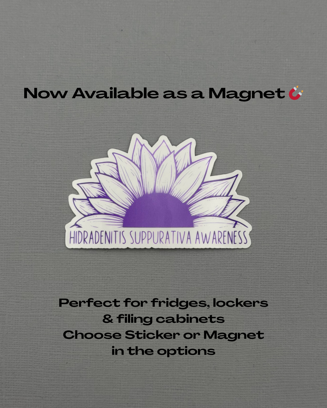 Hidradenitis Suppurativa Awareness Sunflower Sticker or Magnet