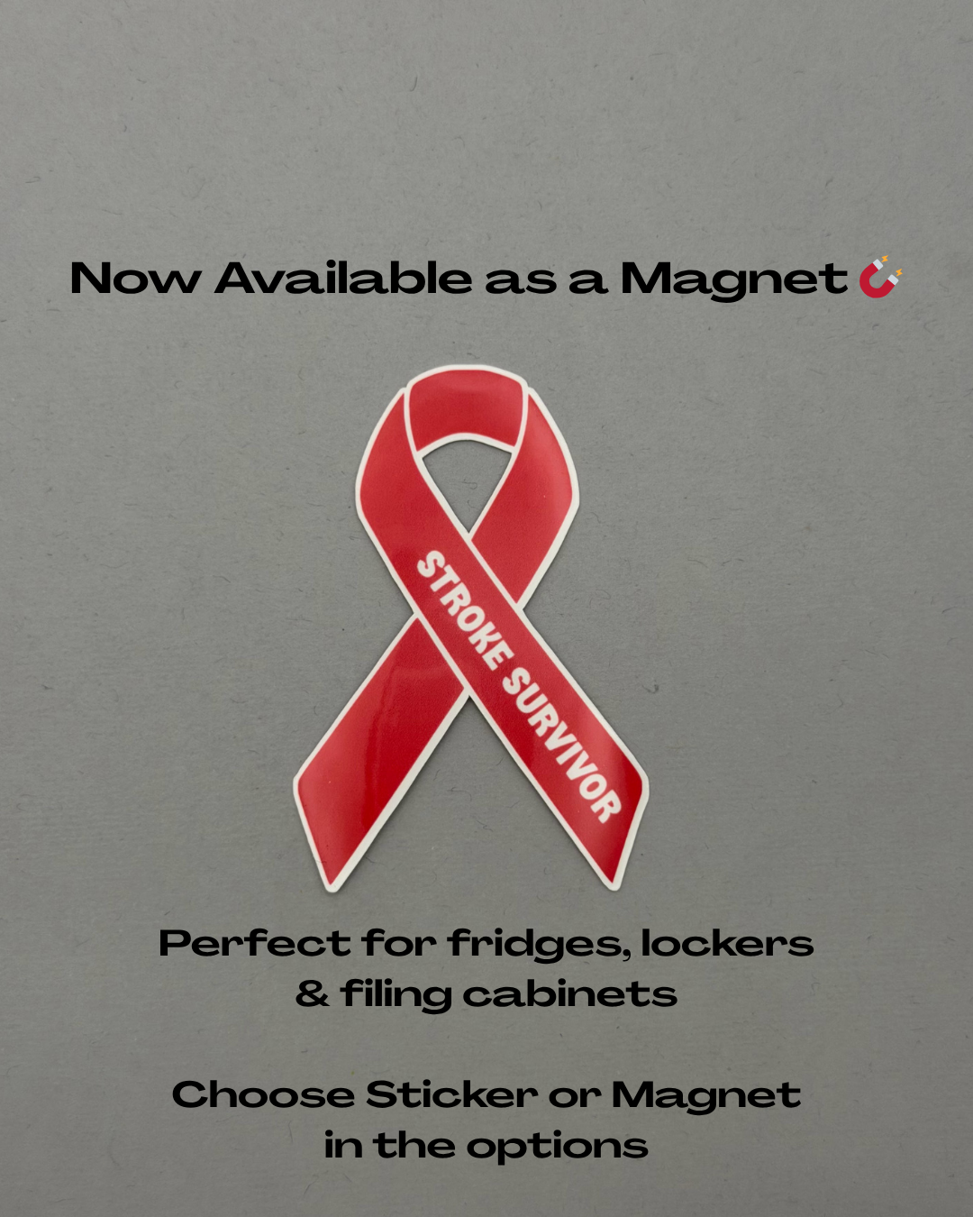 Stroke Survivor Ribbon Sticker or Magnet