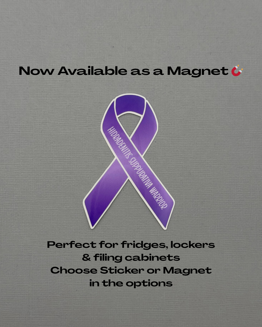 Hidradenitis Suppurativa Warrior Ribbon Sticker or Magnet