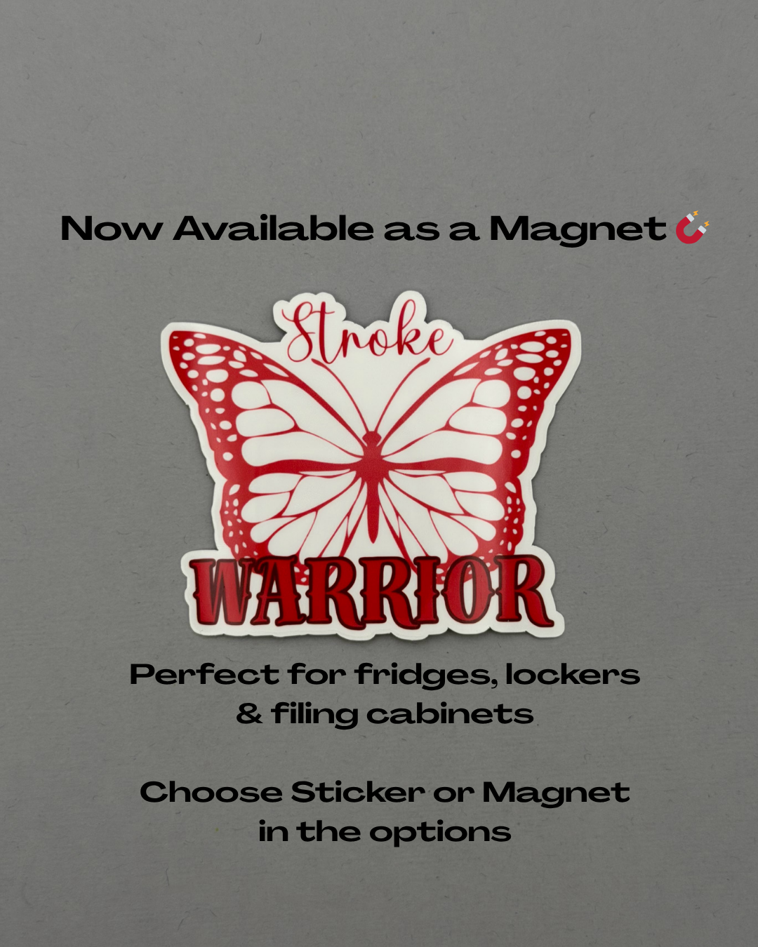 Stroke Warrior Butterfly Sticker or Magnet