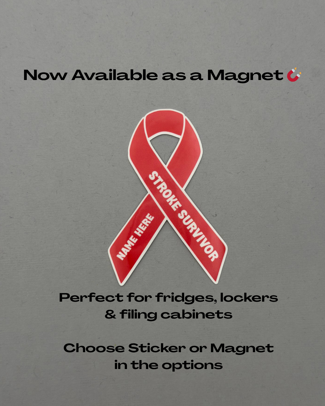 Stroke Survivor Custom Ribbon Sticker or Magnet