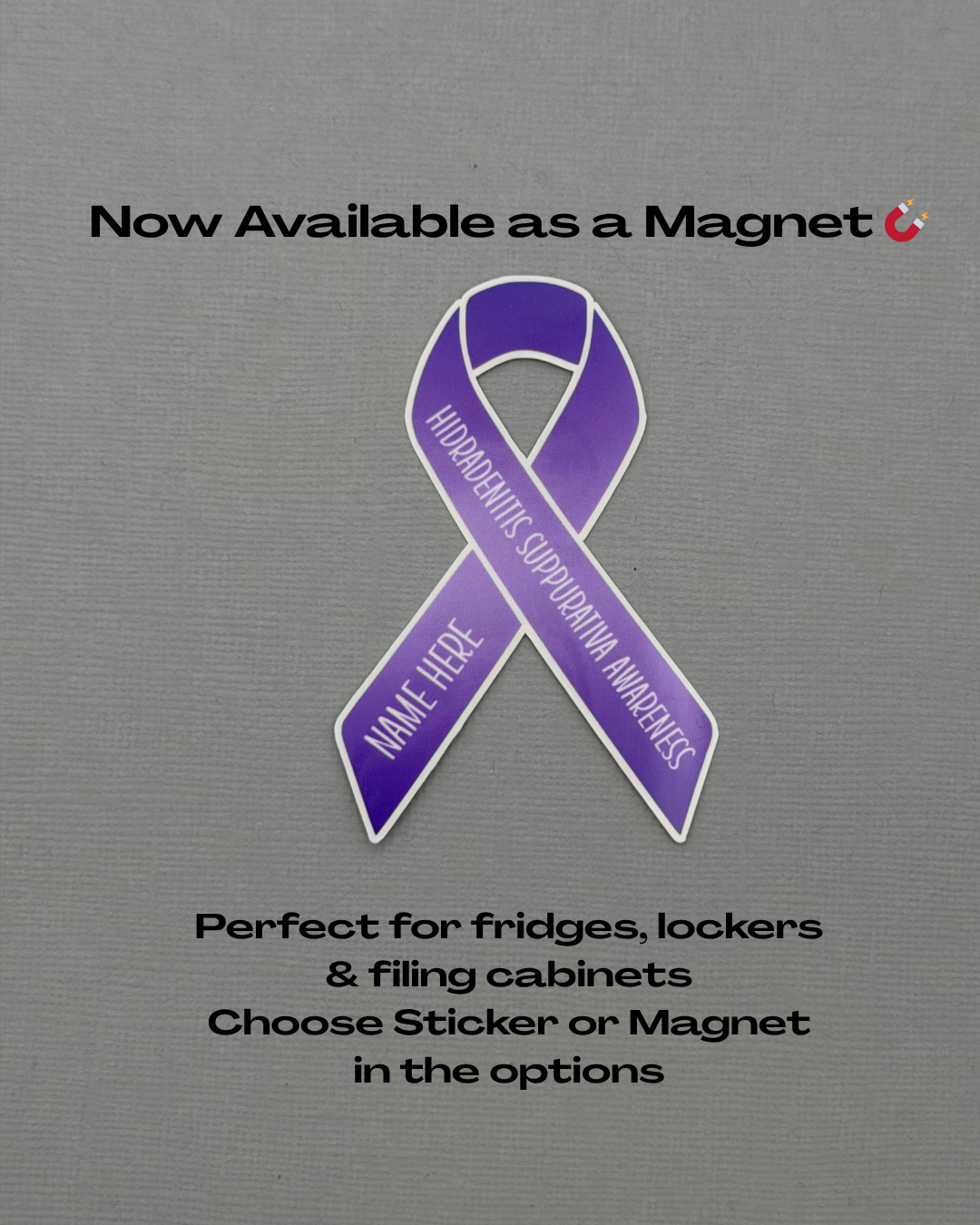 Hidradenitis Suppurativa Awareness Custom Ribbon Sticker or Magnet