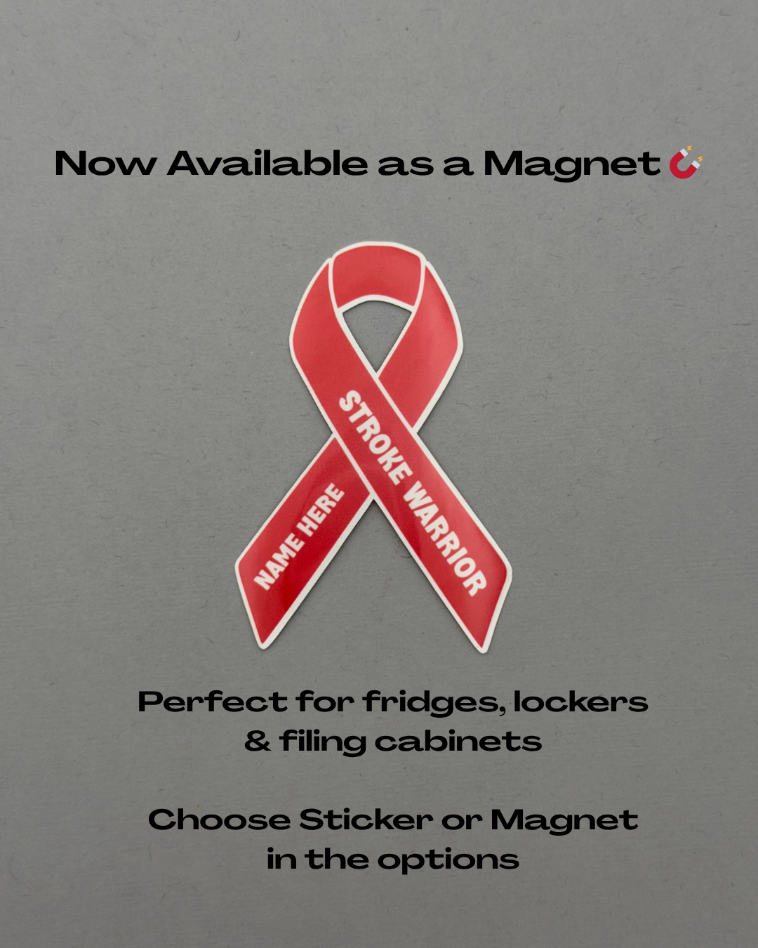 Stroke Warrior Custom Ribbon Sticker or Magnet