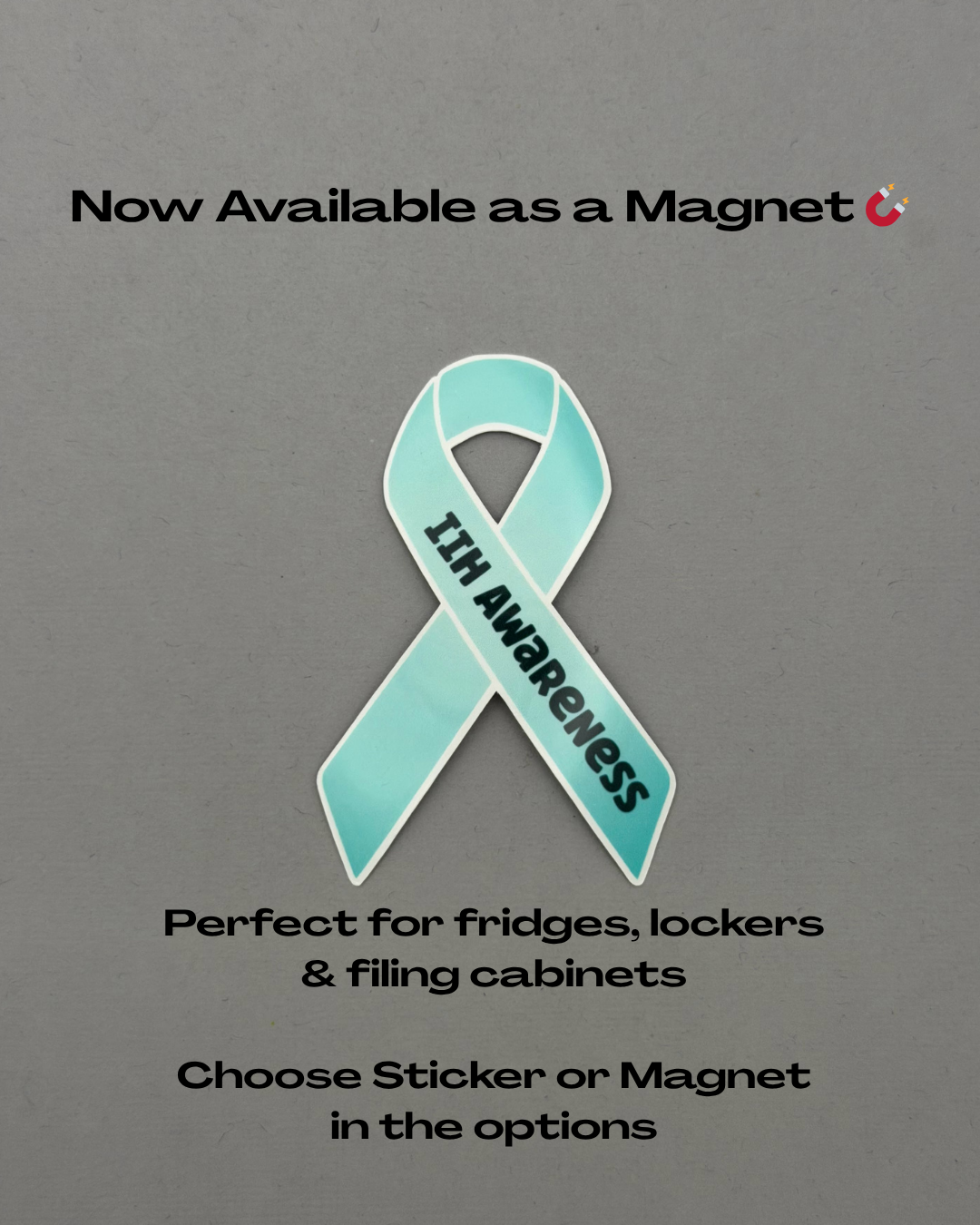 IIH Awareness Ribbon Sticker or Magnet | Idiopathic Intracranial Hypertension