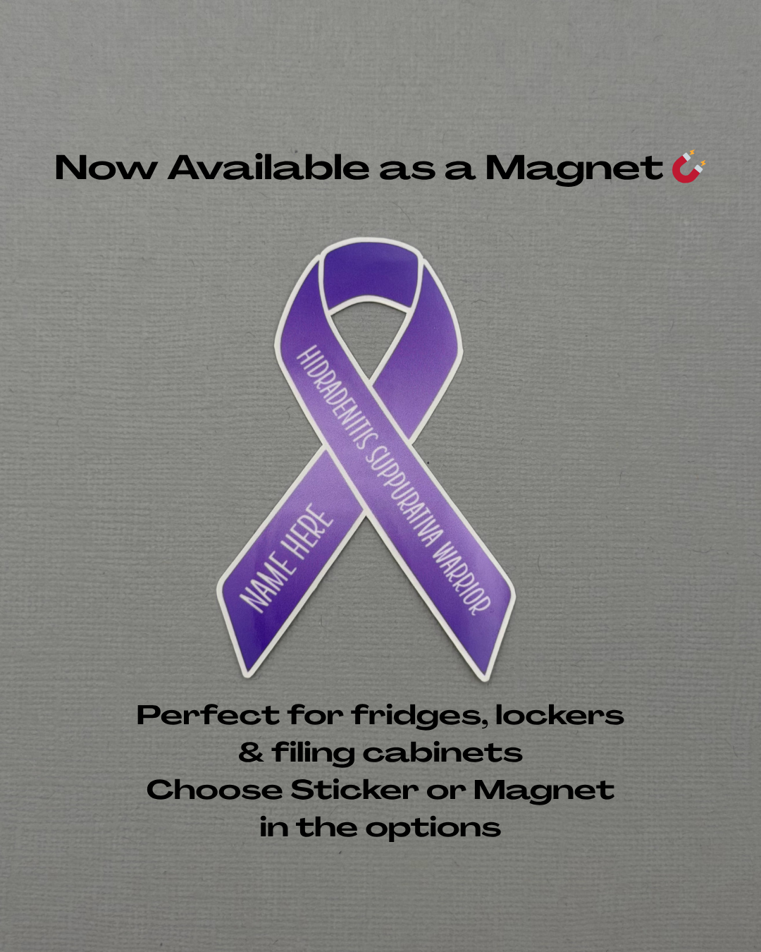 Hidradenitis Suppurativa Warrior Custom Ribbon Sticker or Magnet
