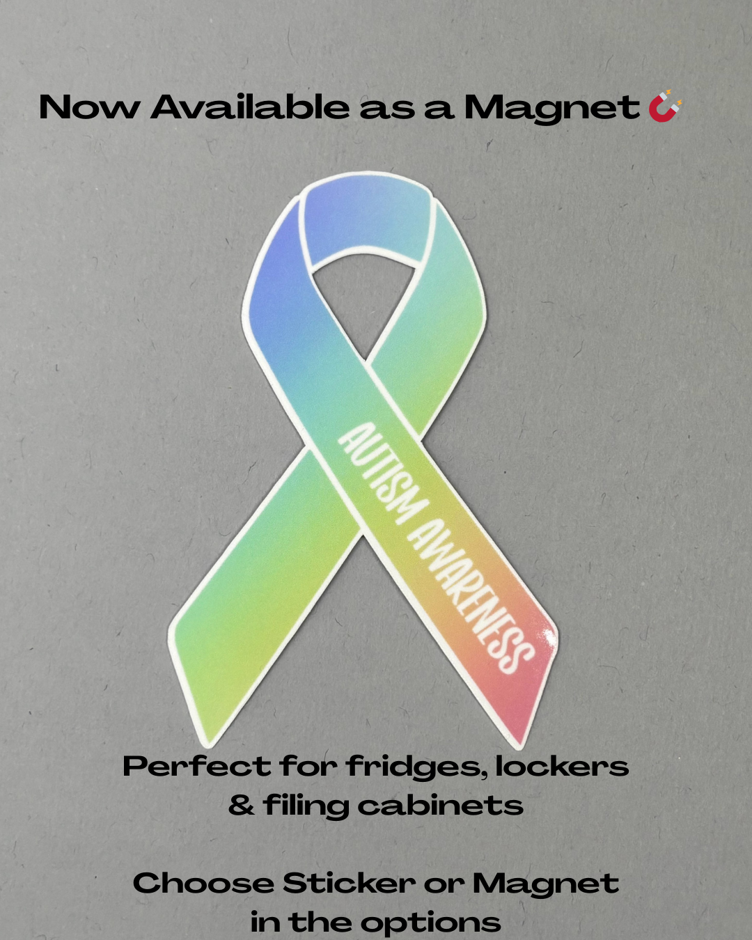 Autism Awareness Ribbon Sticker or Magnet