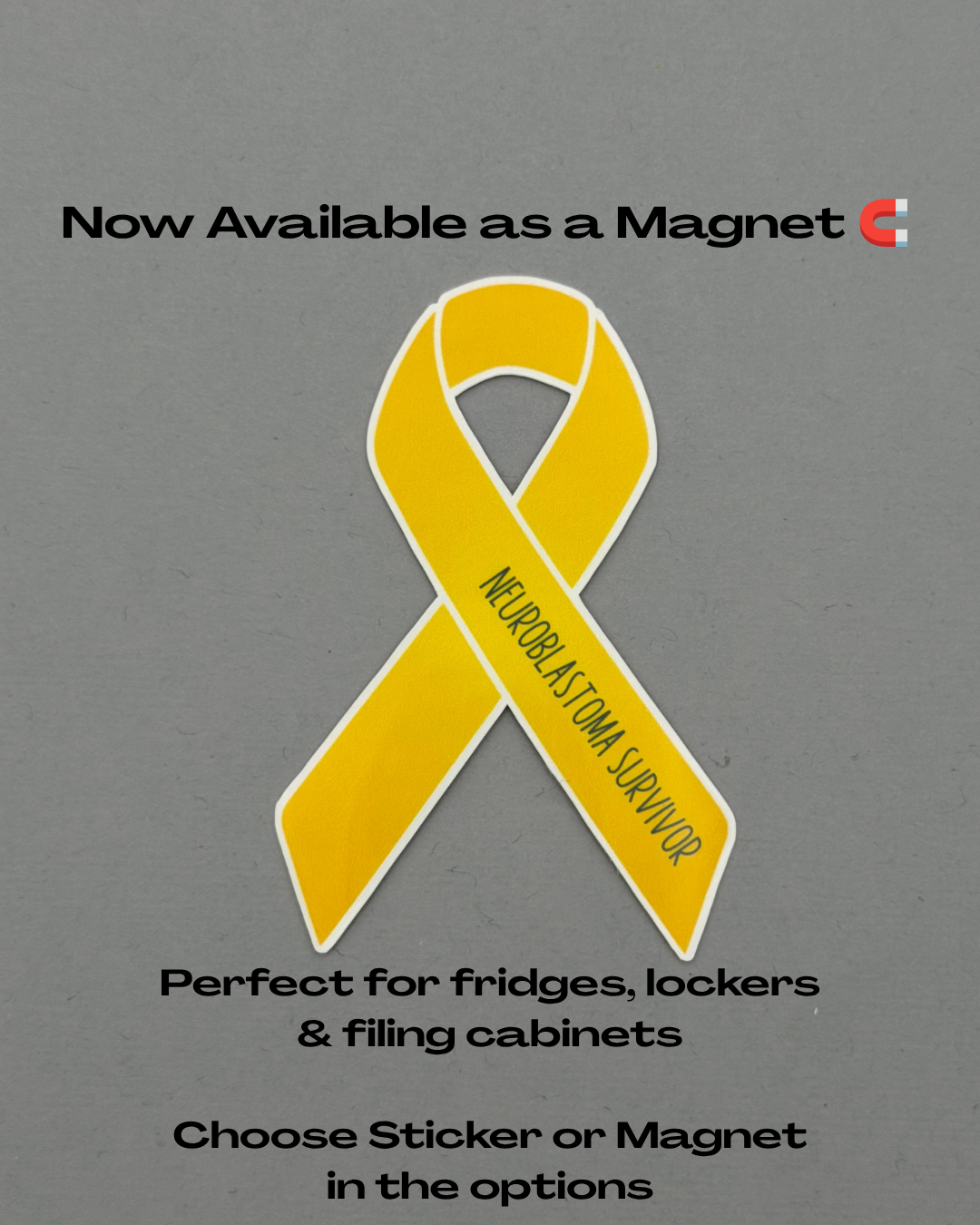 Neuroblastoma Survivor Ribbon Sticker or Magnet