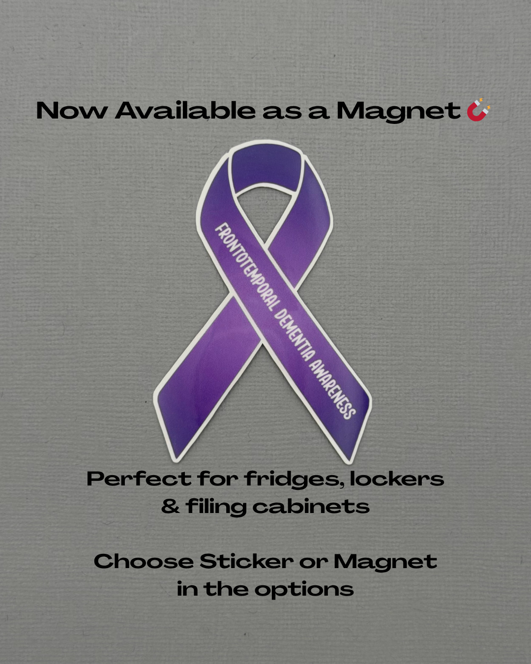 Frontotemporal Dementia Awareness Ribbon Sticker or Magnet