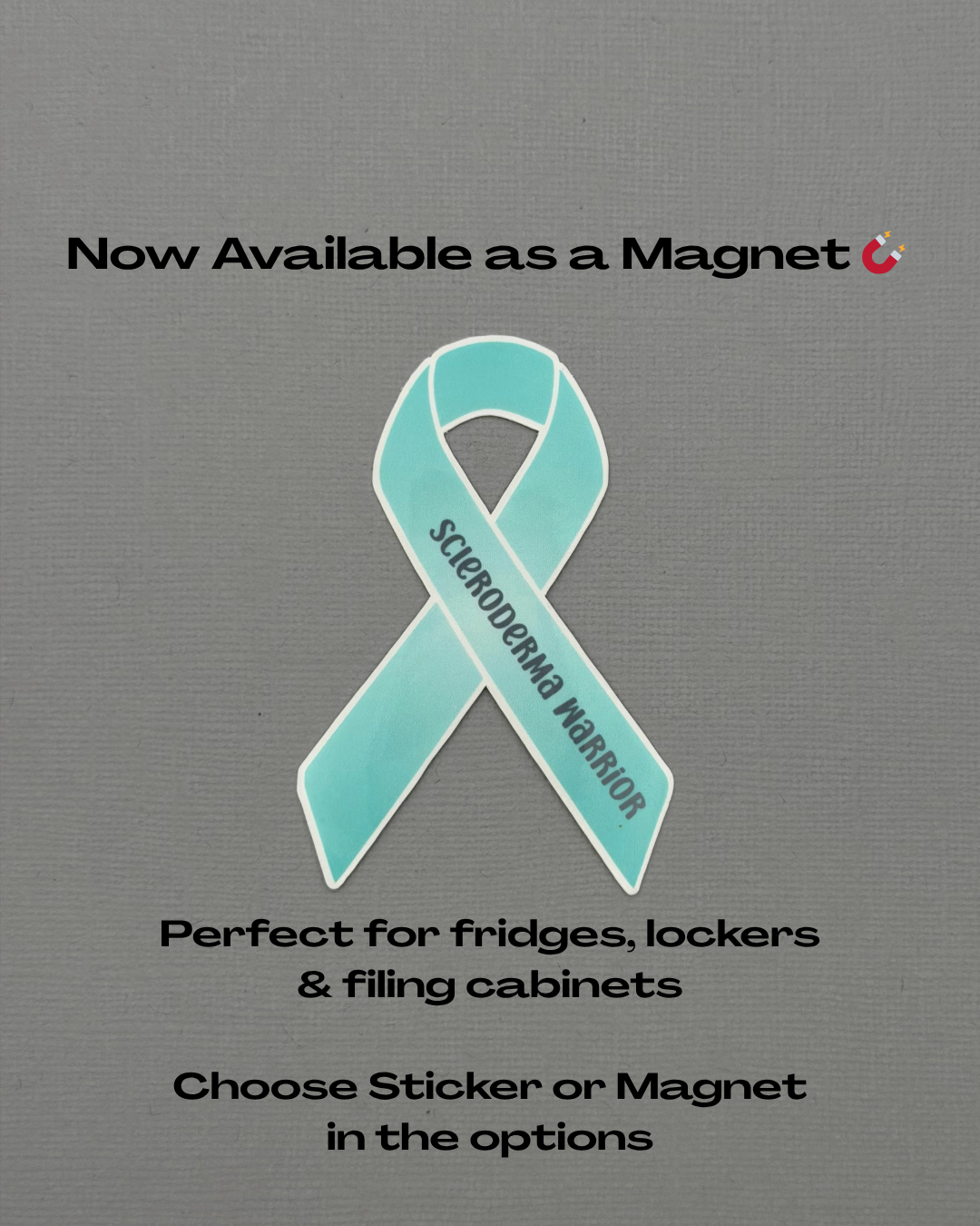 Scleroderma Warrior Ribbon Sticker or Magnet