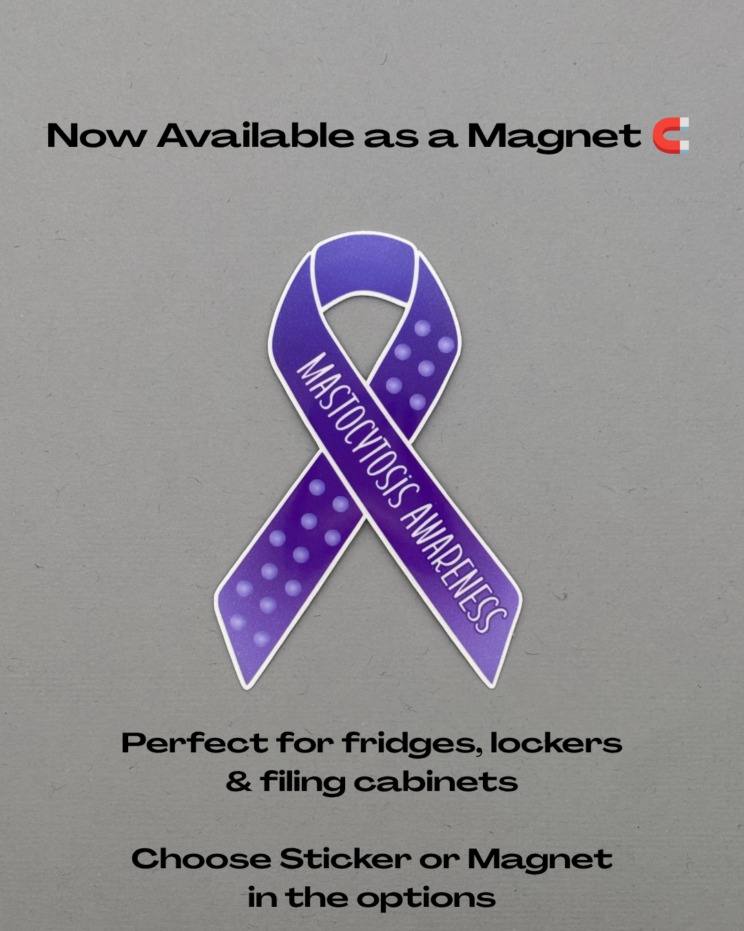 Mastocytosis Awareness Ribbon Sticker or Magnet