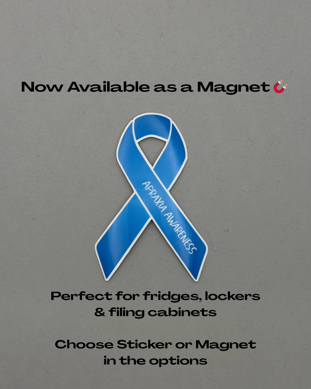 Apraxia Awareness Ribbon Sticker or Magnet