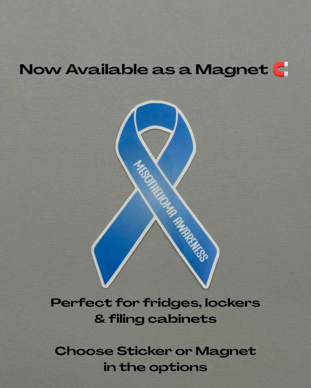 Mesothelioma Awareness Ribbon Sticker or Magnet