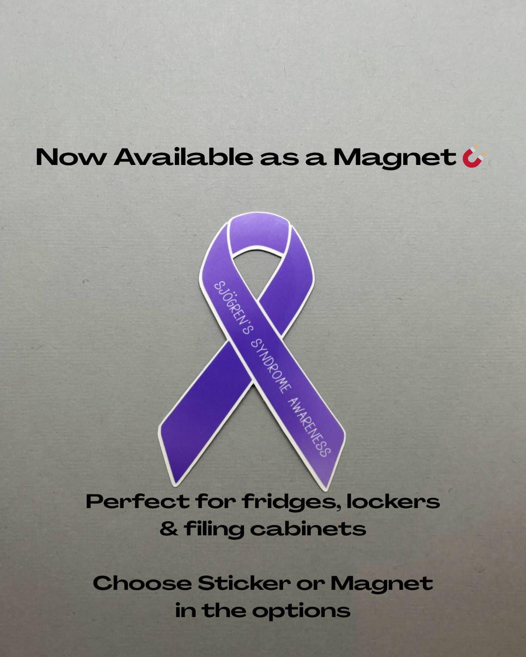 Sjogren's Syndrome Awareness Ribbon Sticker or Magnet