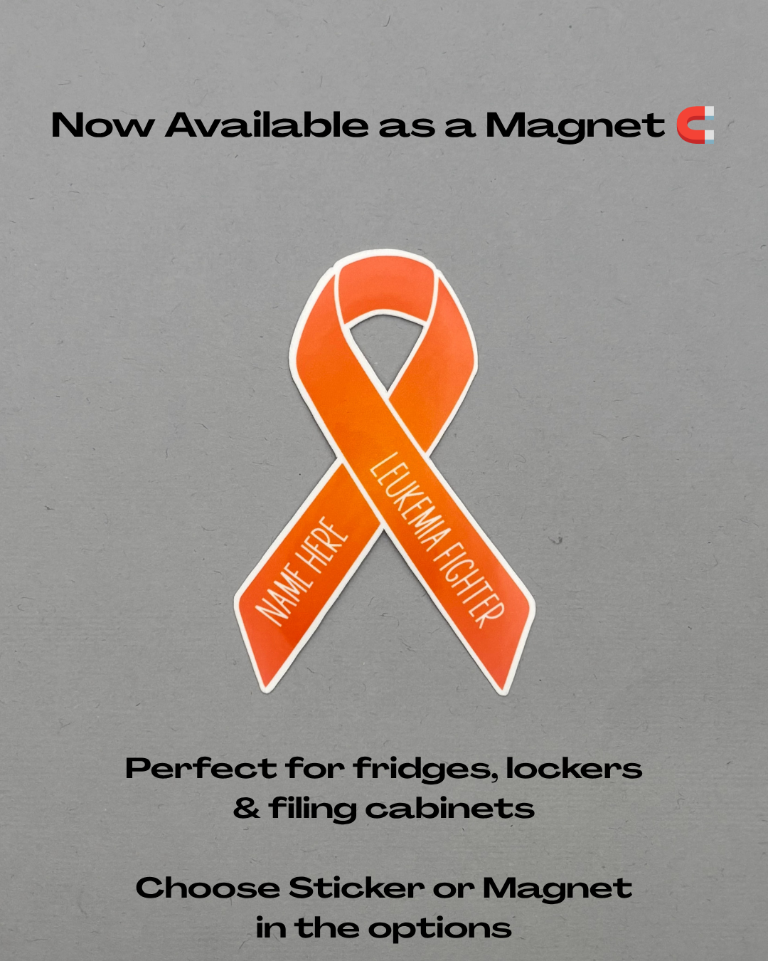 Leukemia Fighter Custom Ribbon Sticker or Magnet