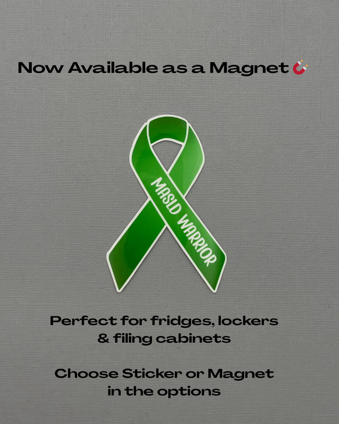 MASLD Warrior Ribbon Sticker or Magnet | Metabolic Dysfunction–Associated Steatotic Liver Disease