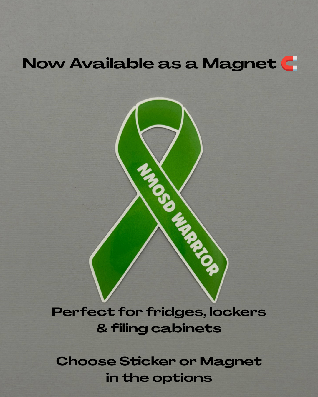 NMOSD Warrior Ribbon Sticker or Magnet | Neuromyelitis Optica Spectrum Disorder