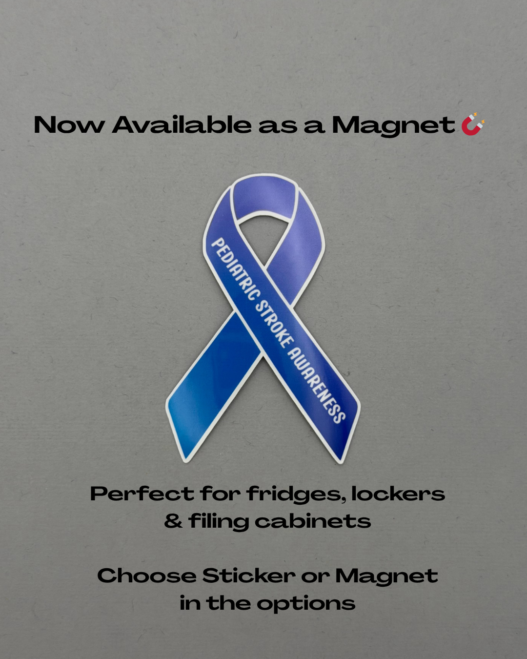 Pediatric Stroke Awareness Ribbon Sticker or Magnet