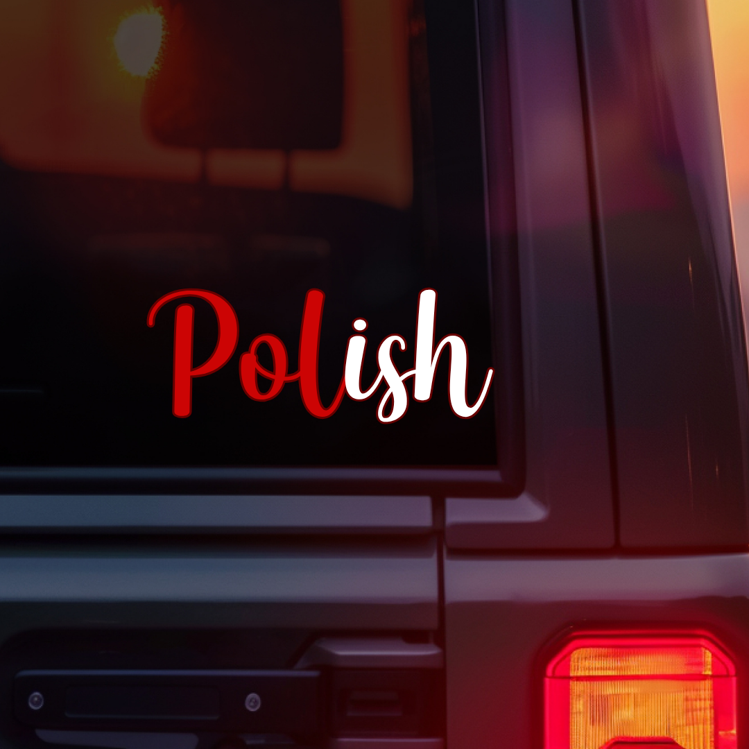 Polish Car Decal
