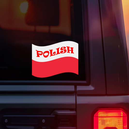 Polish Flag Car Decal