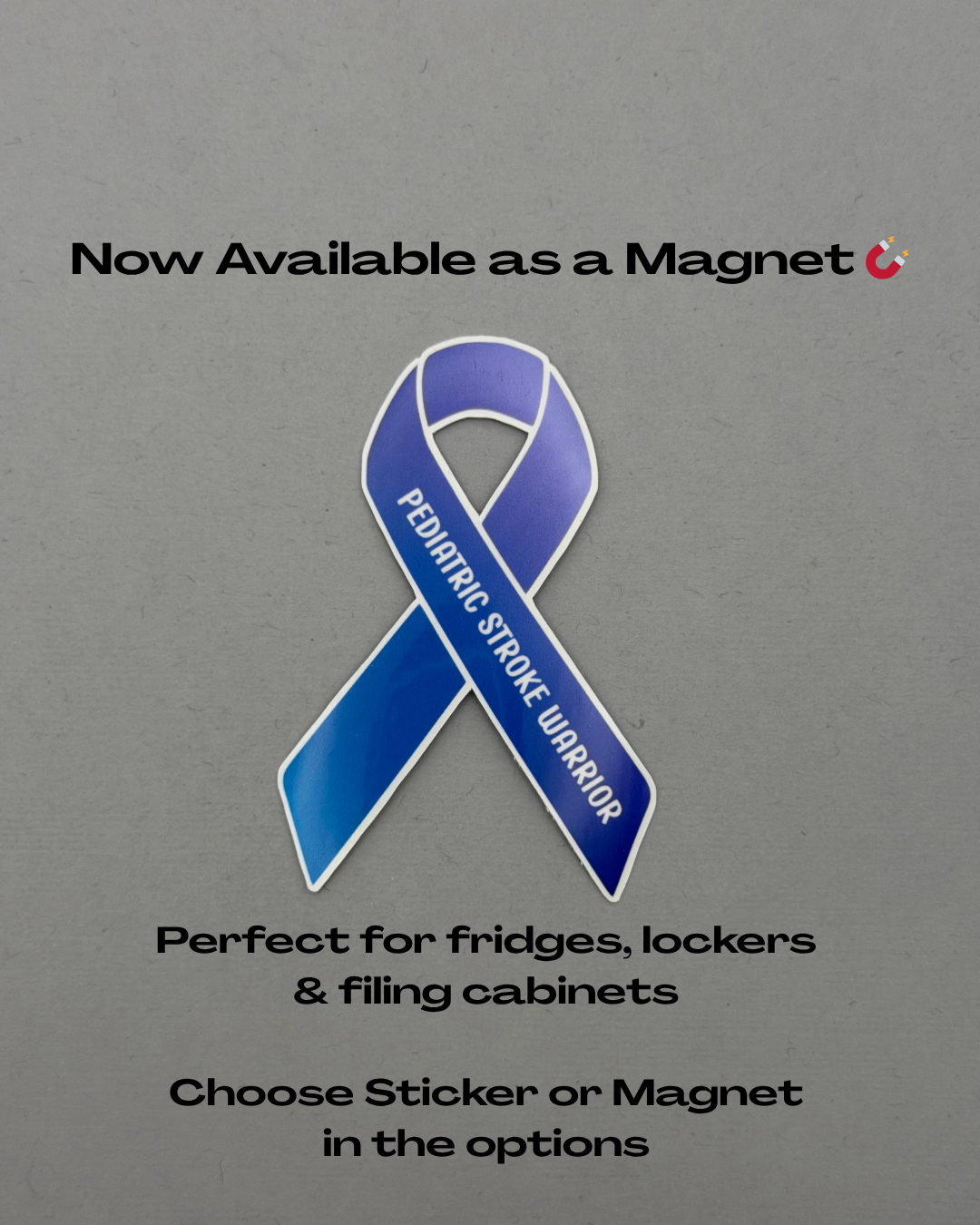Pediatric Stroke Warrior Ribbon Sticker or Magnet