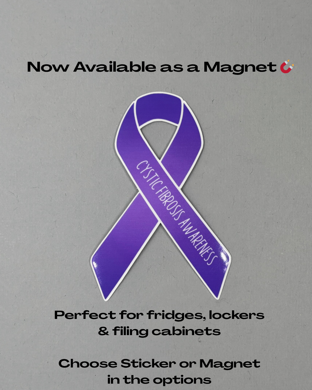 Cystic Fibrosis Awareness Ribbon Sticker or Magnet