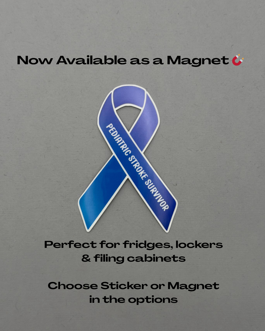 Pediatric Stroke Survivor Ribbon Sticker or Magnet