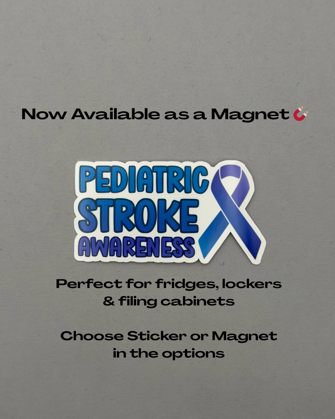 Pediatric Stroke Awareness with Ribbon Sticker or Magnet