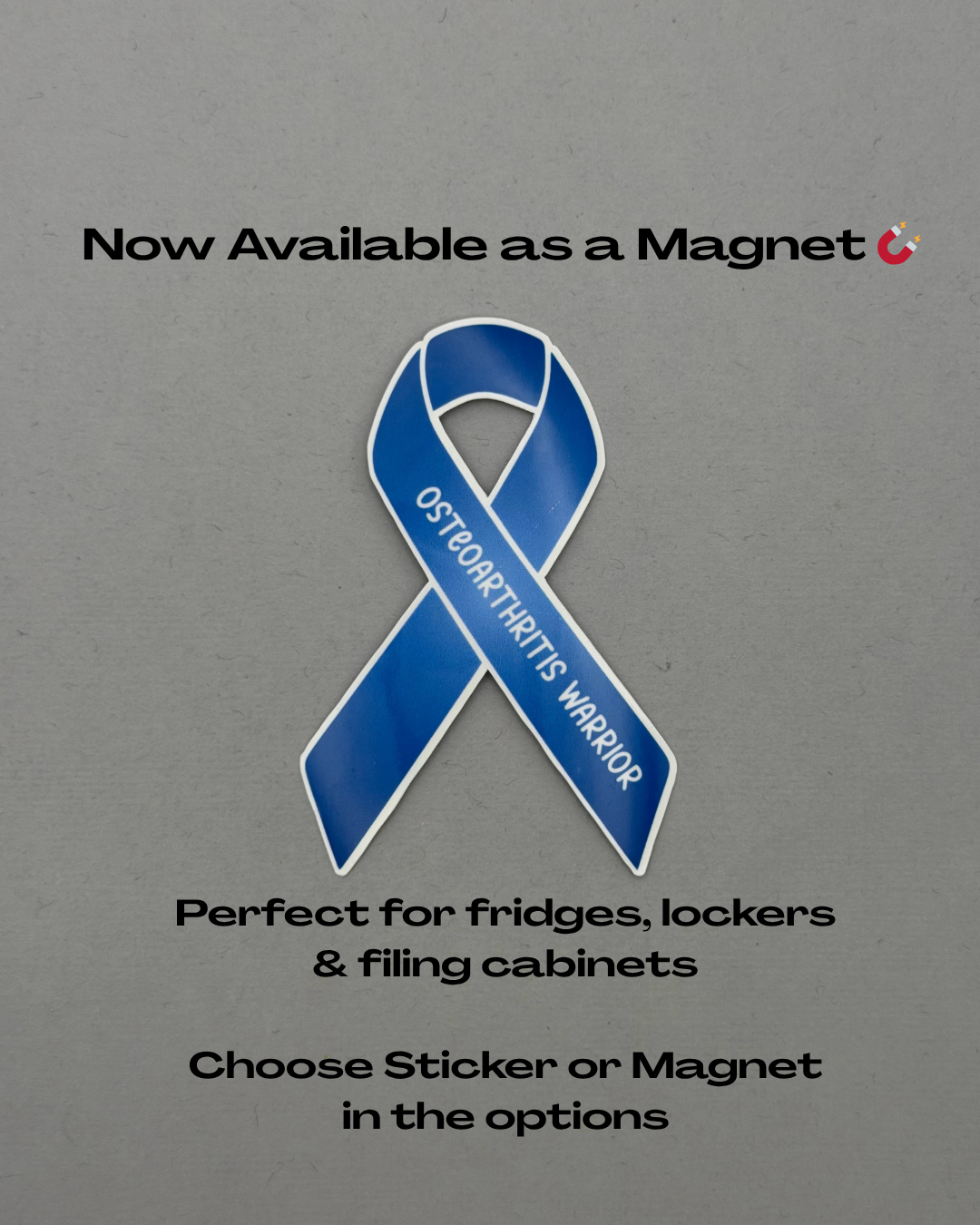 Osteoarthritis Warrior Ribbon Sticker or Magnet