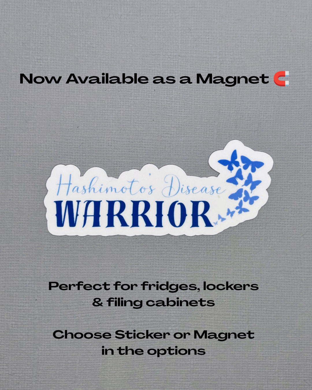 Hashimoto Warrior Butterflies Sticker or Magnet