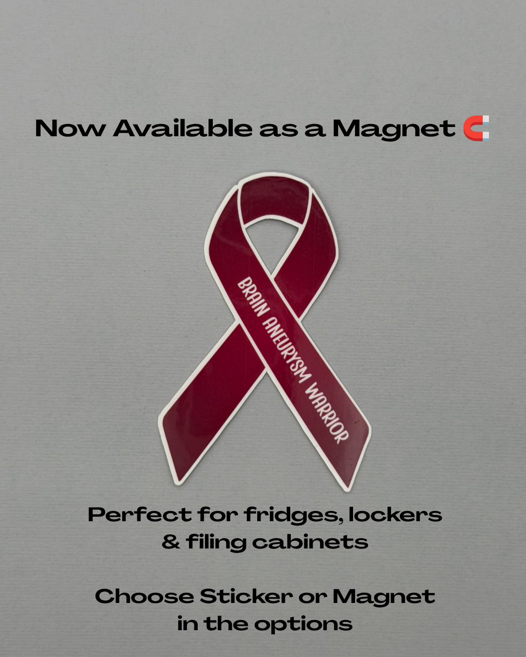 Brain Aneurysm Warrior Ribbon Sticker or Magnet